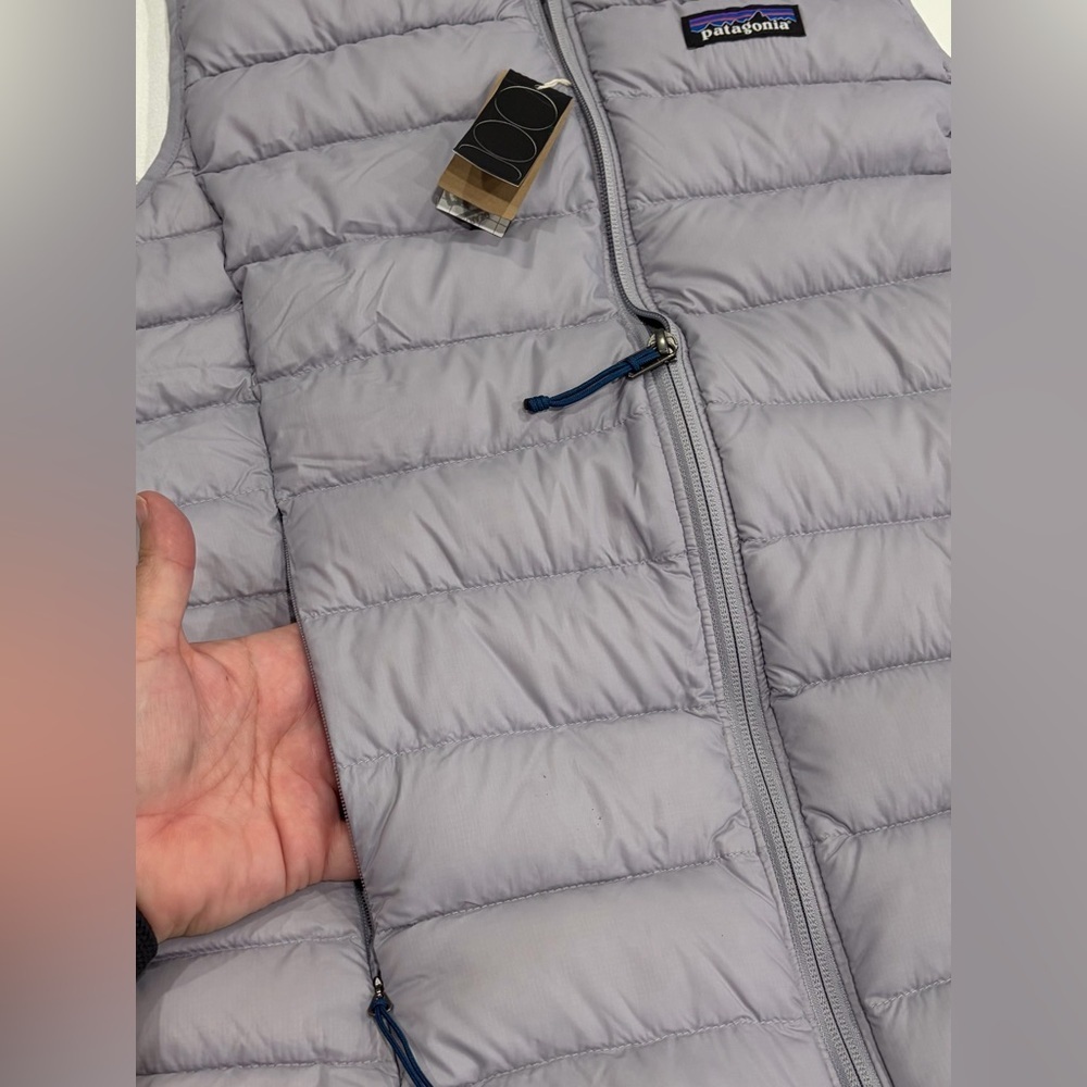Patagonia Women's M Medium Down Sweater Vest Puffer Puff Herring Grey NWT Purple - Picture 6 of 8